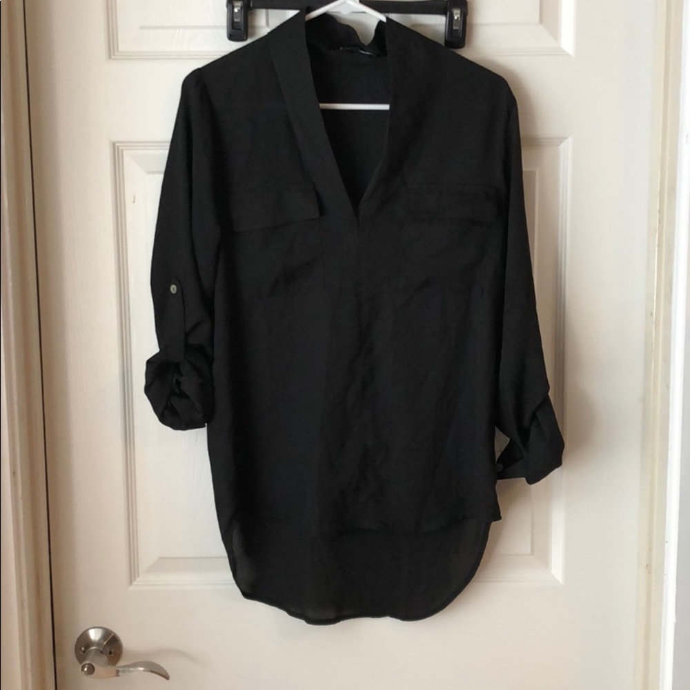Black sheer tunic